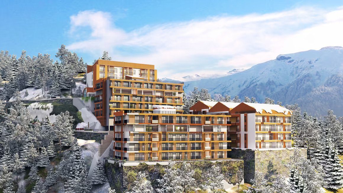 A hill residential development near Shimla in a mountain setting